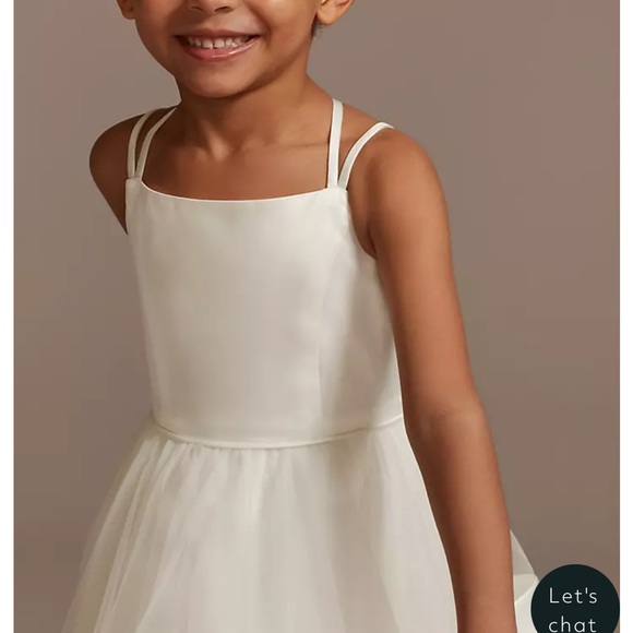 David's Bridal Elegant White Dress - Picture 3 of 8